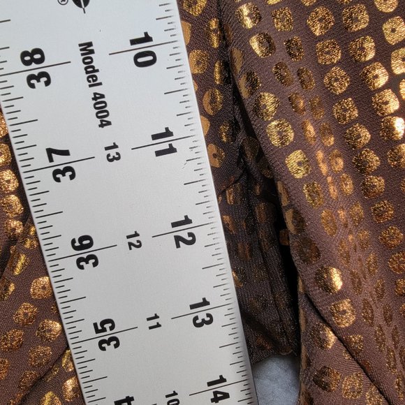 NWT Antthony Bronze Metallic Polka Dot Pull On Slim Skinny Legging Trouser - Picture 6 of 15
